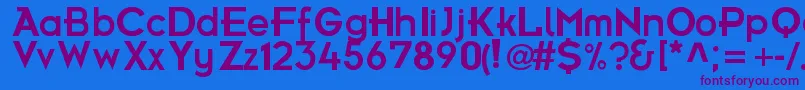 Weitere Informationen zur FuturamaBoldFont-Schriftart FuturamaBoldFont-Schriftart – Violette Schriften auf blauem Hintergrund