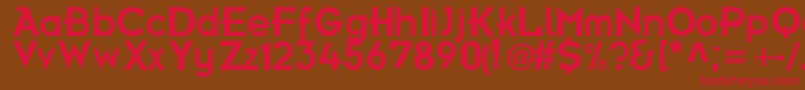 フォントFuturamaBoldFont – 赤い文字が茶色の背景にあります。