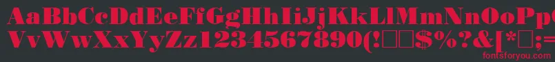 Poster Font – Red Fonts on Black Background