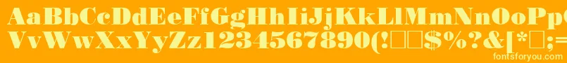フォントPoster – オレンジの背景に黄色の文字