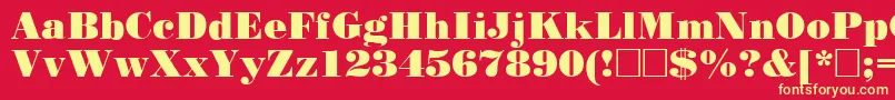 Poster Font – Yellow Fonts on Red Background