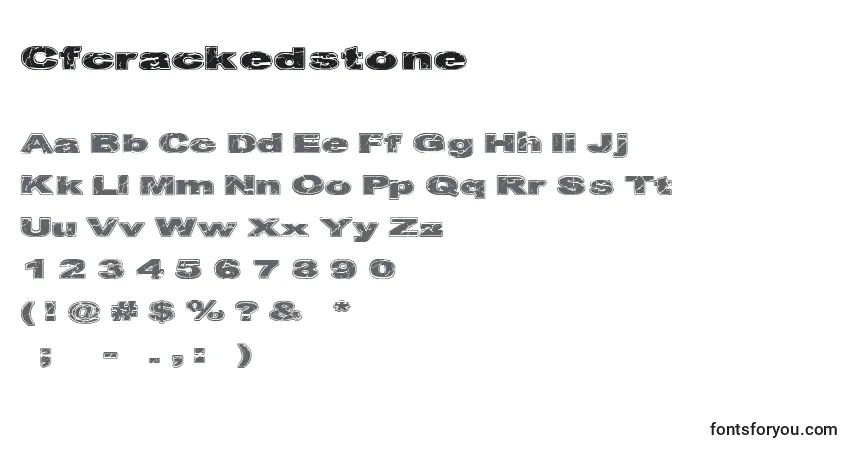Schriftart Cfcrackedstone – Alphabet, Zahlen, spezielle Symbole