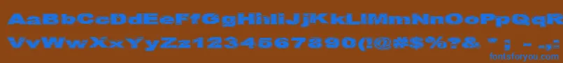 Cfcrackedstone-Schriftart – Blaue Schriften auf braunem Hintergrund