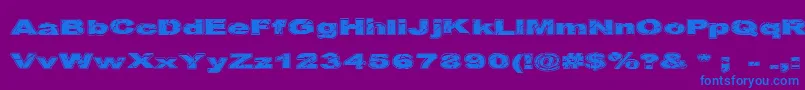 Cfcrackedstone Font – Blue Fonts on Purple Background
