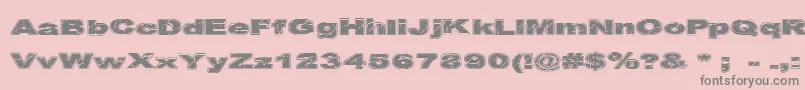 Cfcrackedstone Font – Gray Fonts on Pink Background