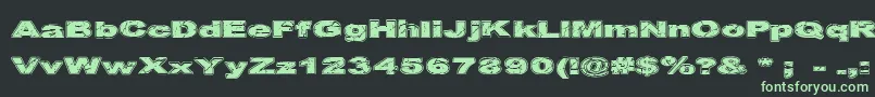 Cfcrackedstone Font – Green Fonts on Black Background