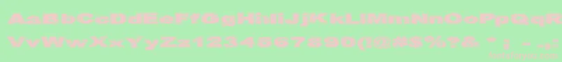 Cfcrackedstone-Schriftart – Rosa Schriften auf grünem Hintergrund