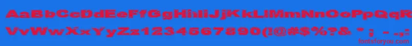 Cfcrackedstone Font – Red Fonts on Blue Background