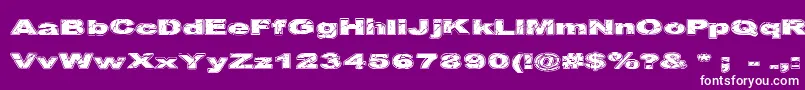 Cfcrackedstone Font – White Fonts on Purple Background