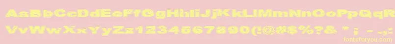 Cfcrackedstone Font – Yellow Fonts on Pink Background