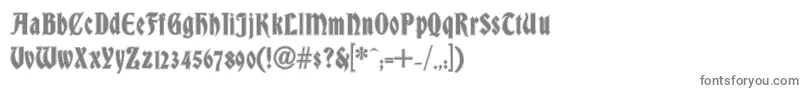 フォントDsBradleyContour – 白い背景に灰色の文字