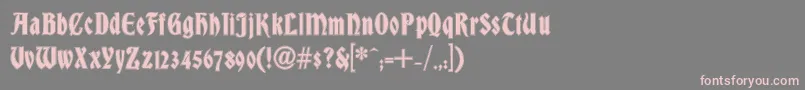 DsBradleyContour Font – Pink Fonts on Gray Background