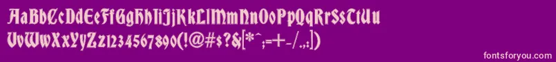 DsBradleyContour Font – Pink Fonts on Purple Background