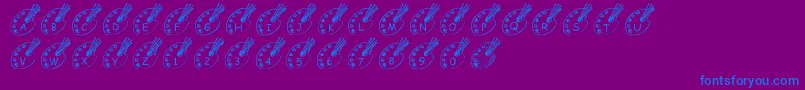 LmsDarrensDiversion Font – Blue Fonts on Purple Background