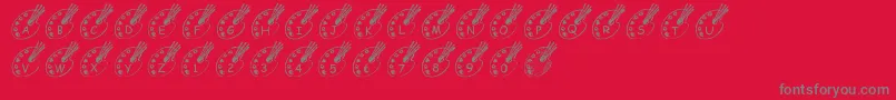 LmsDarrensDiversion Font – Gray Fonts on Red Background