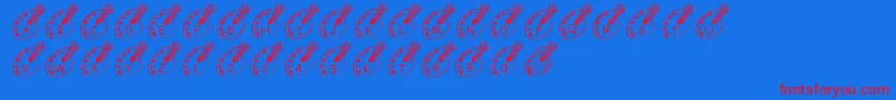 LmsDarrensDiversion Font – Red Fonts on Blue Background