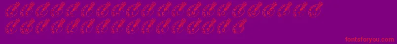 LmsDarrensDiversion Font – Red Fonts on Purple Background