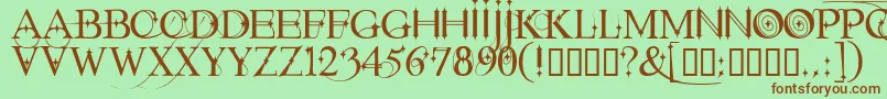 Starstruck Font – Brown Fonts on Green Background