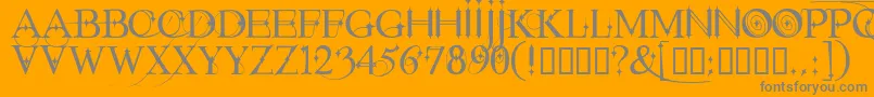 Starstruck-fontti – harmaat kirjasimet oranssilla taustalla