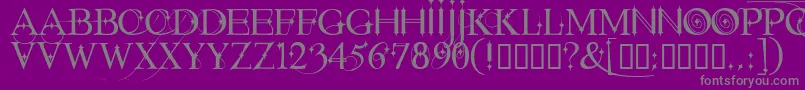 Starstruck-Schriftart – Graue Schriften auf violettem Hintergrund