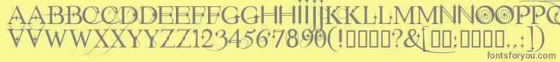Шрифт Starstruck – серые шрифты на жёлтом фоне