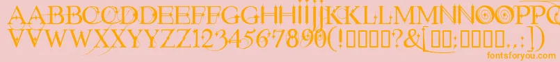 Starstruck Font – Orange Fonts on Pink Background
