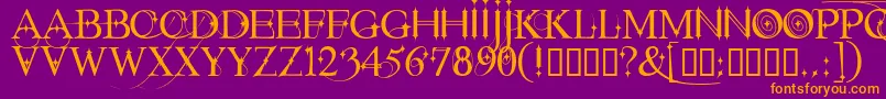 Starstruck Font – Orange Fonts on Purple Background