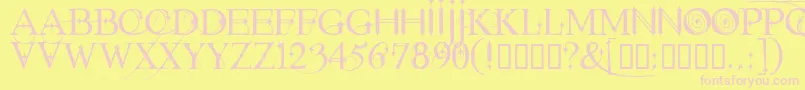 Starstruck Font – Pink Fonts on Yellow Background