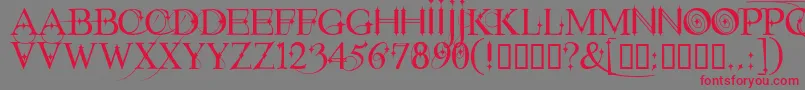 Starstruck Font – Red Fonts on Gray Background