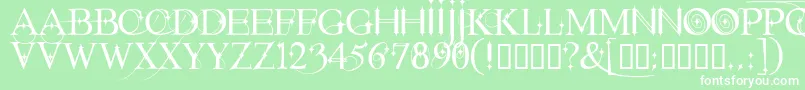 Starstruck-fontti – valkoiset fontit vihreällä taustalla