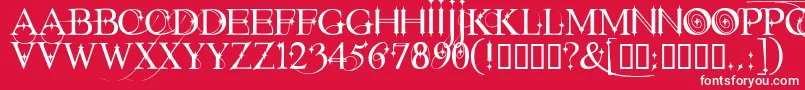 Starstruck Font – White Fonts on Red Background