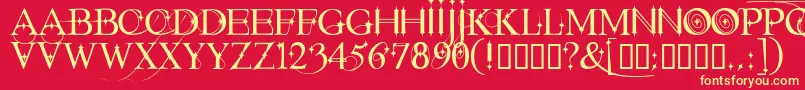 Starstruck Font – Yellow Fonts on Red Background