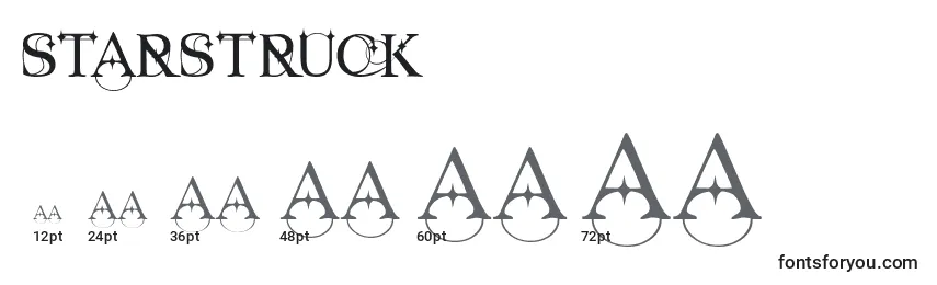 Starstruck Font Sizes