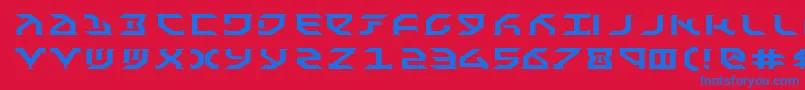 FantazianExpanded Font – Blue Fonts on Red Background