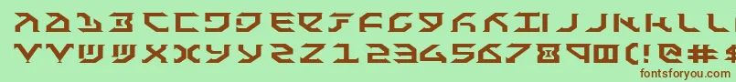 FantazianExpanded Font – Brown Fonts on Green Background