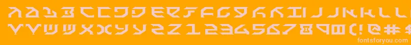 FantazianExpanded Font – Pink Fonts on Orange Background