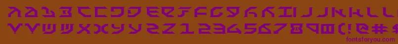 FantazianExpanded Font – Purple Fonts on Brown Background