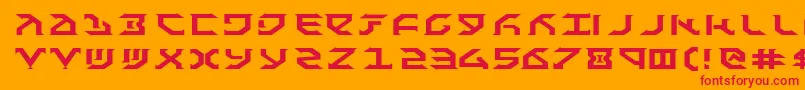フォントFantazianExpanded – オレンジの背景に赤い文字
