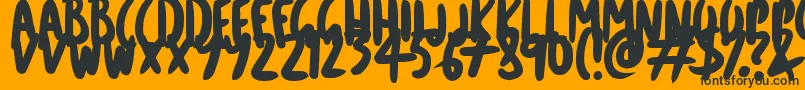 CartoonMarker Font – Black Fonts on Orange Background