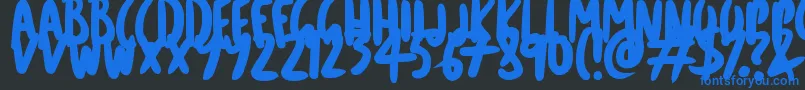 CartoonMarker Font – Blue Fonts on Black Background