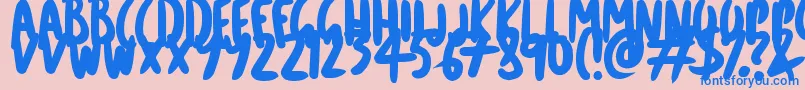 CartoonMarker Font – Blue Fonts on Pink Background
