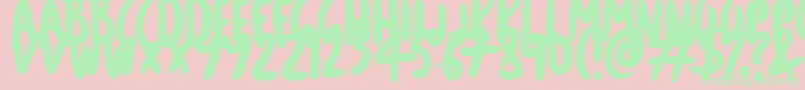 CartoonMarker Font – Green Fonts on Pink Background
