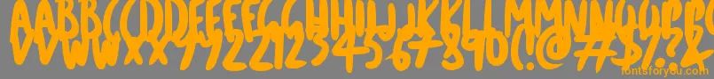 CartoonMarker Font – Orange Fonts on Gray Background