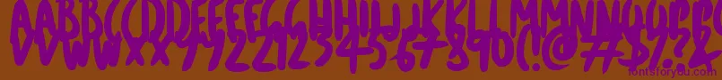 CartoonMarker Font – Purple Fonts on Brown Background