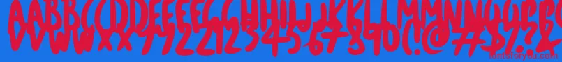 CartoonMarker Font – Red Fonts on Blue Background