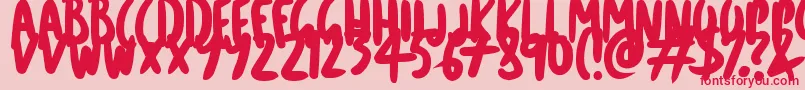 CartoonMarker Font – Red Fonts on Pink Background