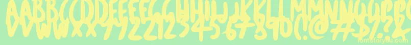 CartoonMarker Font – Yellow Fonts on Green Background