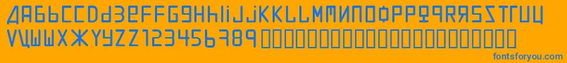 Uralthin Font – Blue Fonts on Orange Background