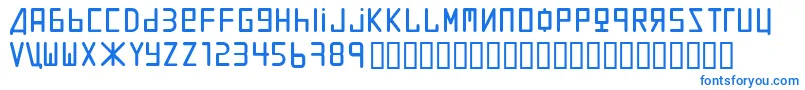 Uralthin Font – Blue Fonts on White Background