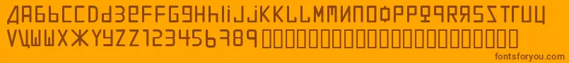 Uralthin Font – Brown Fonts on Orange Background
